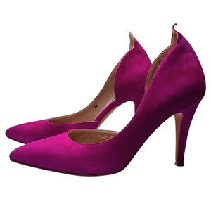 BY MALENE BIRGER PAX FUCHSIA PINK SUEDE D'ORSAY HEELS PUMPS - 38 (8)